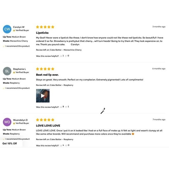 Pound Cake Red Velvet Cake Batter Creme Liquid Lipstick Longwear Moisturizing - Picture 12 of 12